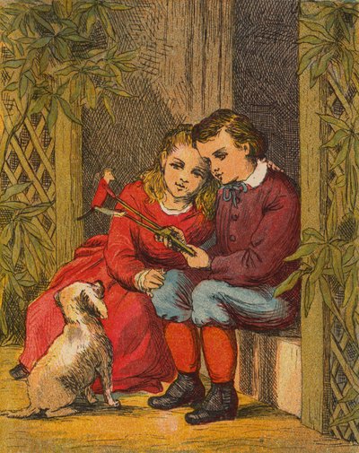 Oyuncak maymun (renkli taş baskı) by English School