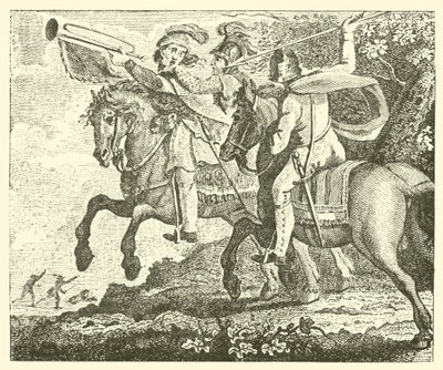 Esir alınan trompetçi (gravür) by English School