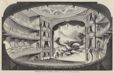 Kraliyet Tiyatrosu, Adelphi, Londra (gravür) by English School