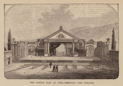 Oberammergau Tutku Oyunu Tiyatrosu, Bavyera (gravür) by English School