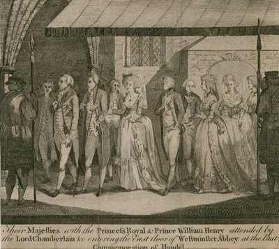 Prenses Kraliyet ve Prens William Henry ile Majesteleri by English School