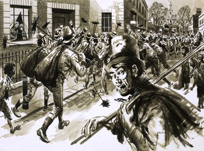 Theodore Hooke takes his revenge on a woman in a quiet London street by English School