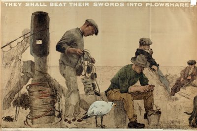 Kılıçlarını Saban Demirlerine Dövecekler, "The Empire Stands for Peace" serisinden (renkli litho) by English School