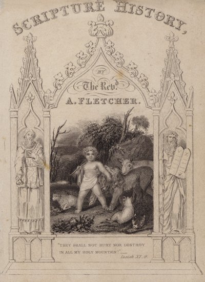 "Kutsal dağımın tümüne zarar vermeyecekler ve yok etmeyecekler!", Isaiah XI, 9 (gravür) by English School