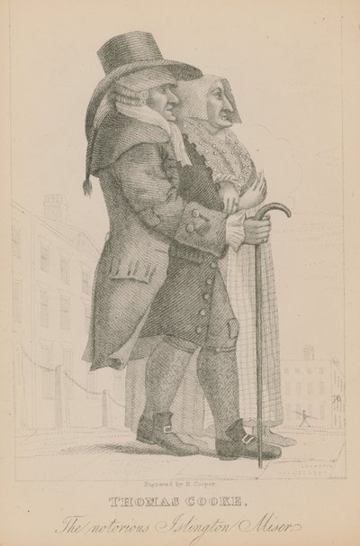 Kötü şöhretli Islington cimrisi Thomas Cooke by English School