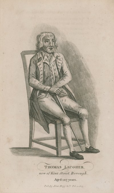Thomas Laugher, şimdi Kent Street Borough, Londra, 107 yaşında by English School