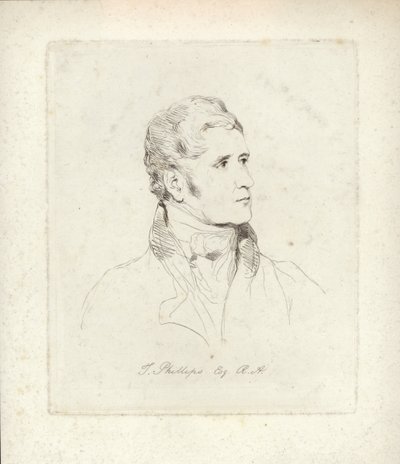 Thomas Phillips, İngiliz portre ve konu ressamı. Mary Dawson Turner tarafından gravür by English School