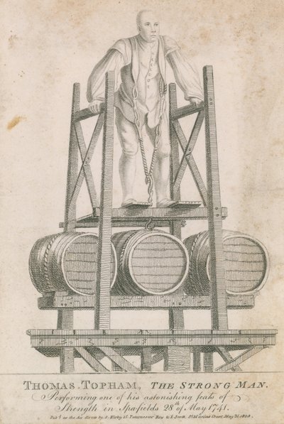 Güçlü adam Thomas Topham, 28 Mayıs 1741