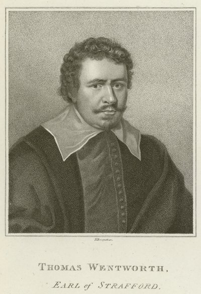 Thomas Wentworth, Strafford Kontu (gravür) by English School