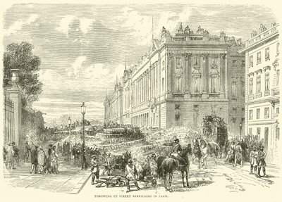 Paris'te sokak barikatlarının kurulması, Ekim 1870 by English School