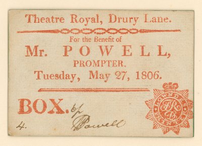 Drury Lane Tiyatrosu için Bilet, Londra: Bay Powell