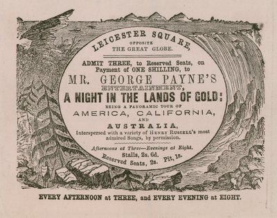 Bay George Paynes eğlencesine giriş bileti Altın Topraklarda Bir Gece by English School