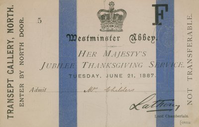 Majestelerinin Jübile Şükran Günü Hizmetine Bilet by English School