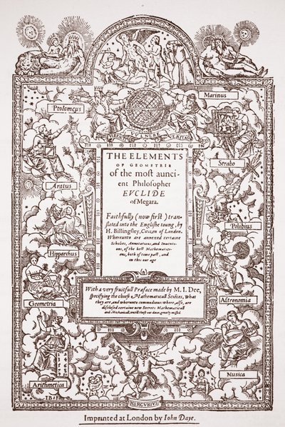 John Day tarafından basılan Euclid