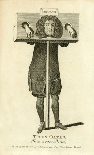 Titus Oates, boyunduruk by English School