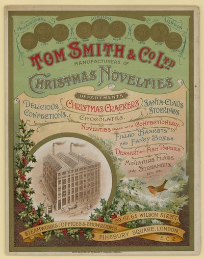 Tom Smith & Co Ltd, Noel Yenilikleri, Noel Krakerleri, Broşür kapağı by English School