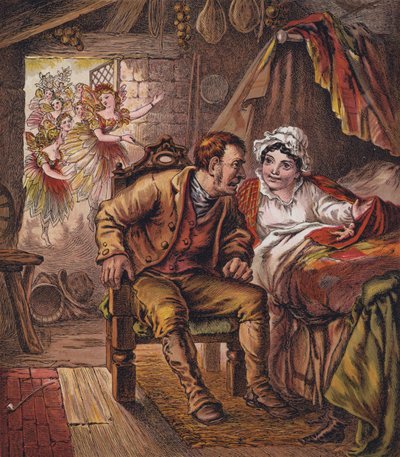 Tom Thumb (renkli taş baskı) by English School