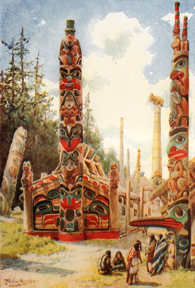 Totem Direkleri (renkli lito) by English School