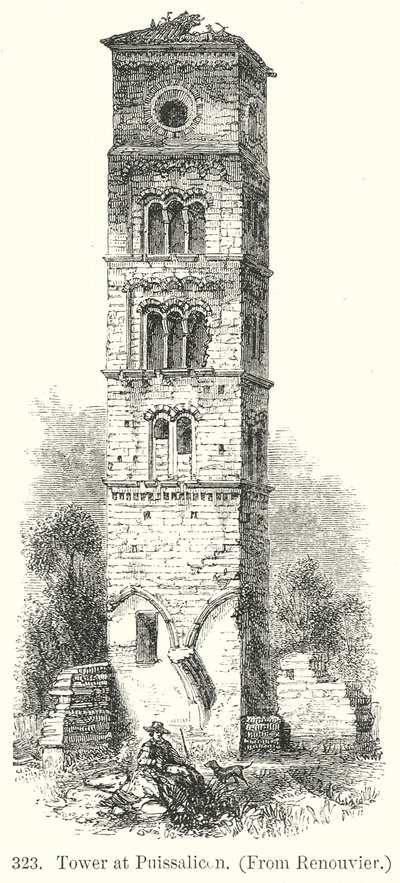 Puissalicon Kulesi (gravür) by English School