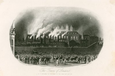 Londra Yangın Kulesi, 1841 by English School