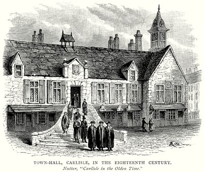 Onsekizinci Yüzyılda Carlisle Belediye Binası (gravür) by English School