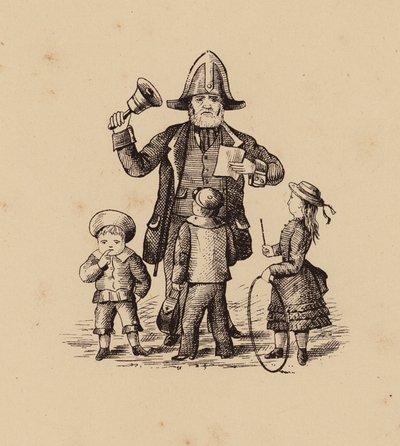 Kasaba tellalı ve çocuklar (lito) by English School