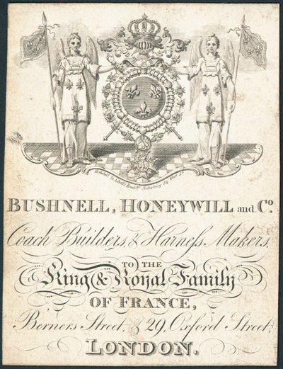 Ticari kart, Bushnell, Honeywill and Co. by English School