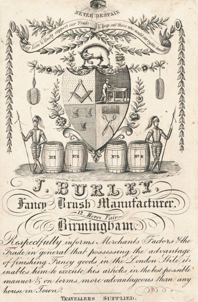 Ticaret kartı, J Burley by English School
