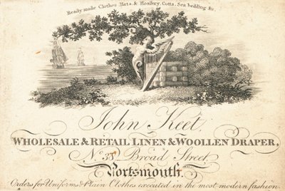 Ticaret kartı, John Keet by English School