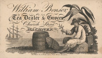 Ticaret kartı, William Bonsor by English School