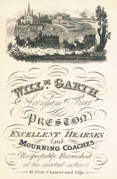 Ticaret kartı, William Garth by English School