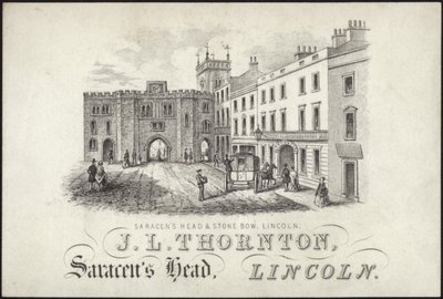 J L Thornton için ticaret kartı by English School