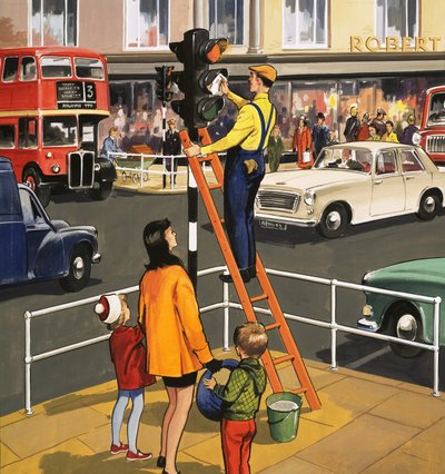 Trafik ışığı temizleyici by English School