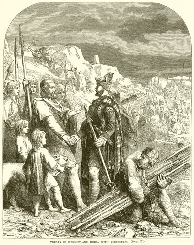 Vortigern ile Hengist ve Horsa Antlaşması by English School