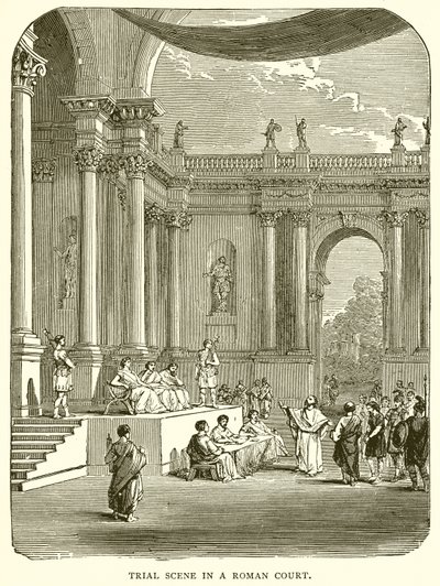 Roma Mahkemesinde Duruşma Sahnesi by English School