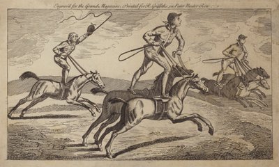 Trick riding (gravür) by English School
