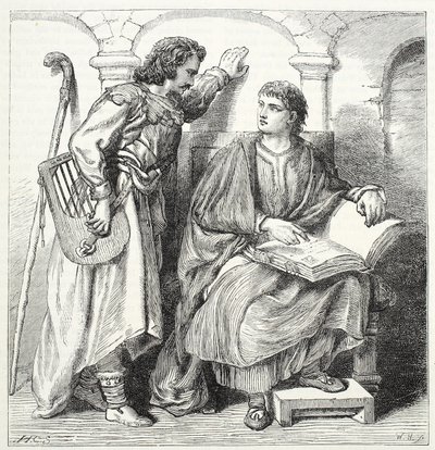 Troubadour ve Barbe, James Aitken Wylie (1808-1890) tarafından yazılan Protestanlığın Tarihinden bir örnek, pub. 1878 by English School