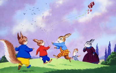 Bir uçurtma uçuran Tufty by English School
