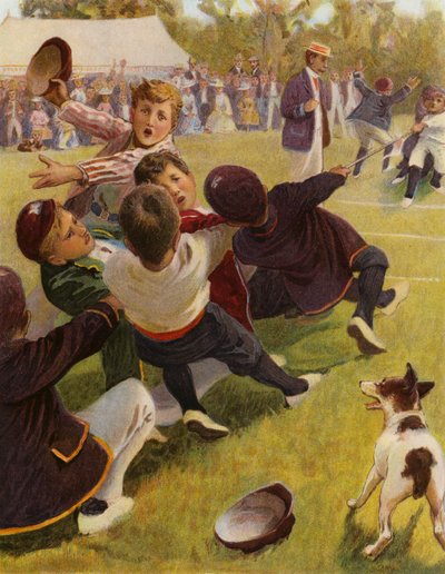 Halat çekme yarışı (renkli taş baskı) by English School
