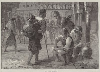 Tunus Su Taşıyıcıları (gravür) by English School