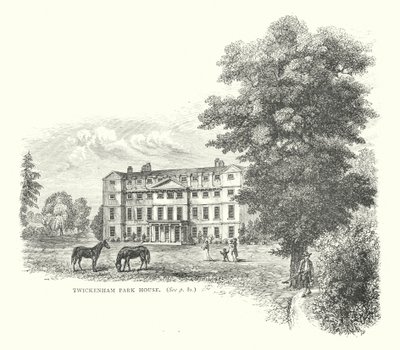 Twickenham Park Evi (gravür) by English School