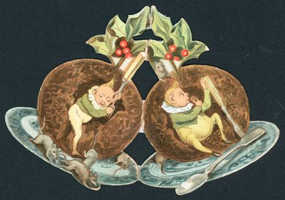 İki Erik Pudingi, Noel Kartı by English School