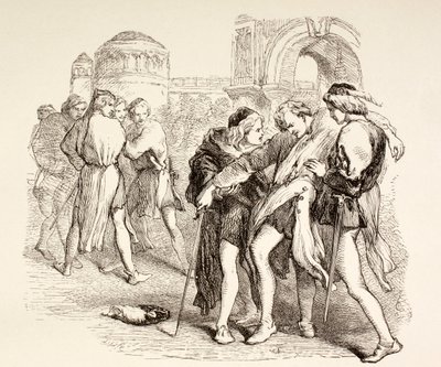 Tybalt, Romeo tarafından ölümcül şekilde yaralandı, Romeo ve Juliet