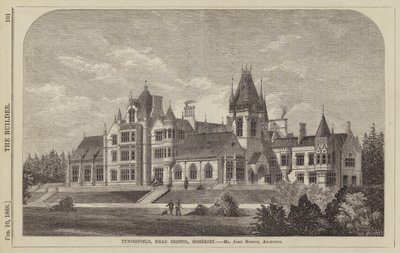 Tyntesfield, yakın Bristol, Somerset, Bay John Norton, Mimar (gravür) by English School