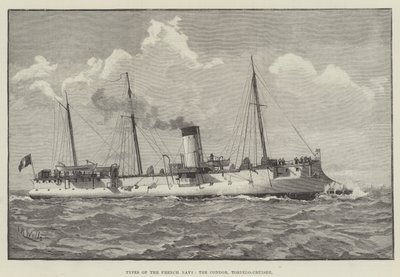 Fransız Donanması Türleri, Condor, Torpido-Kruvazör (gravür) by English School
