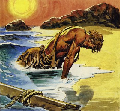 Ulysses, Ogygia adasına vurdu by English School