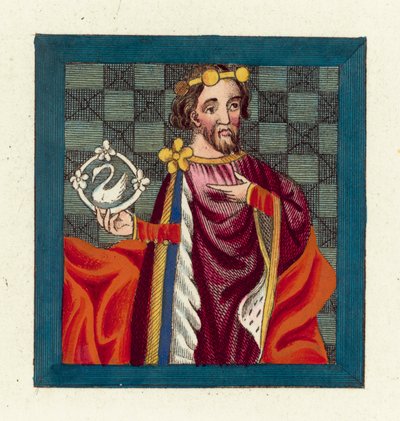 Tanımlanamayan kral (renkli gravür) by English School