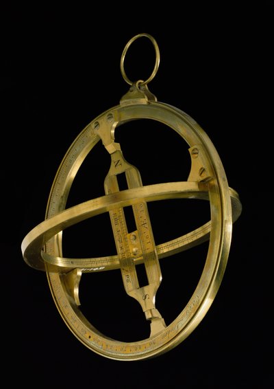 Evrensel ekinoktal halka güneş saati, c.1800 (pirinç) by English School