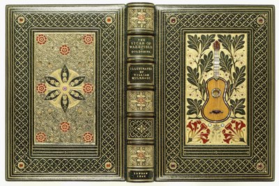 Gitar ve çiçek desenli üst ve alt kapaklar, 1843 by English School