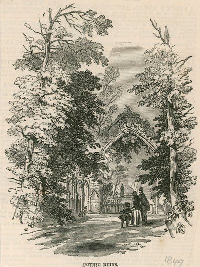 Vauxhall Bahçeleri, Londra: Gotik kalıntılar by English School